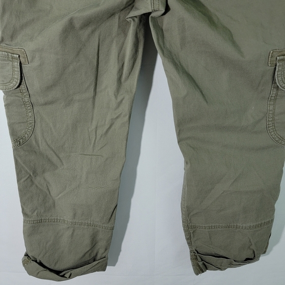 Tommy Hilfiger Women's Olive Green Elastic Waist Relaxed Cargo Pant Size 4 - Picture 8 of 12